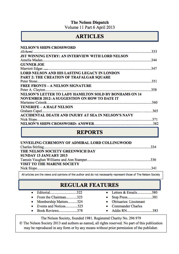 April TND 2013 Contents Page